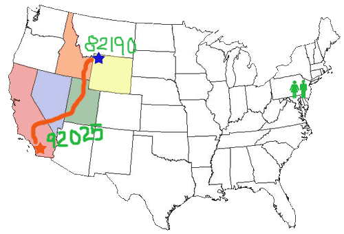 yellowstone map usa. Map of USA. Yellowstone